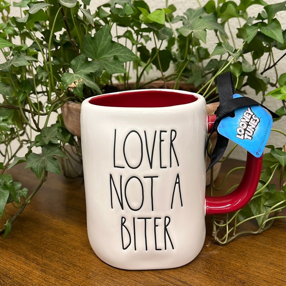 Rae Dunn x Looney Tunes “LOVER NOT A BITER” Coffee / Tea Mug